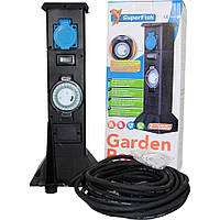 Розетка SuperFish Garden Power с таймером для пруда, сада, водоёма, уличная гирлянды