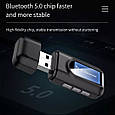 СТЕРЕО Bluetooth 5.0 AUX USB / СТЕРЕО Блютуз 5.0 АУКС ЮСБ / приймач + передавач / трансмітер + ресивер, фото 3