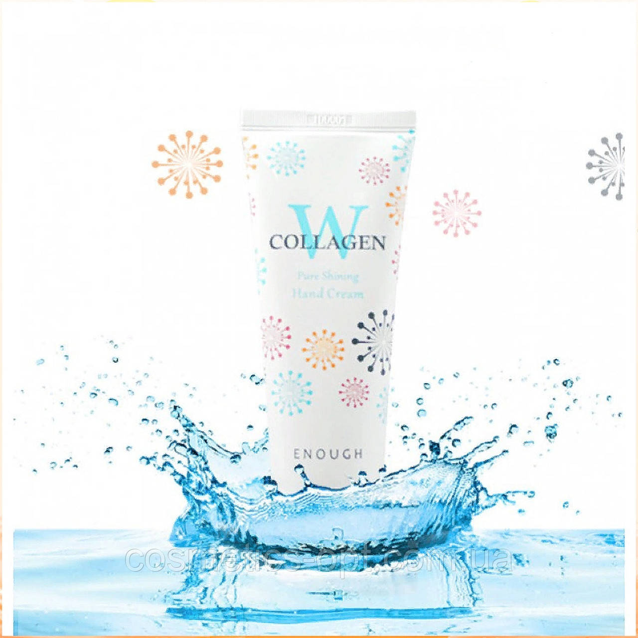 ПРИМ’ЯТА КОРОБОЧКА! Крем для рук з колагеном Enough W Collagen Pure Shining Hand Cream, 100 мл, фото 1