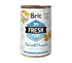 Консерви для собак Brit Fresh Fish/Pumpkin з рибою і гарбузом 400 г