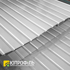 Профнастил стіновий ПС10 для забору Білий RAL 9003 глянець 0.40 мм, фото 2
