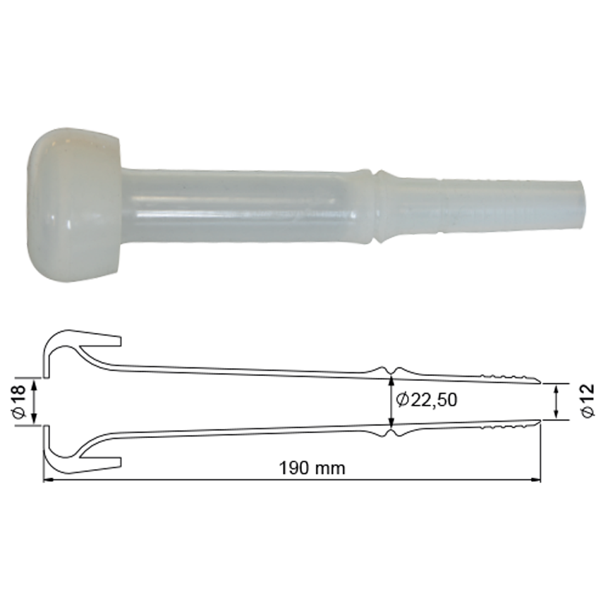 Соскова гума силікон 12-S для кіз (Туреччина)