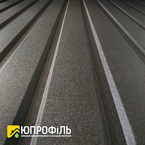 Профнастил для забору ПС 10 матовий Чорний RAL 9005 0.45 мм, фото 2