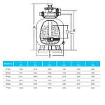 Фільтр Emaux P700 (19 м3/год, D703), фото 2