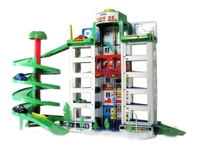 Дитячий ігровий гараж 922 6 рівнів паркування, 4 машинки, фото 1