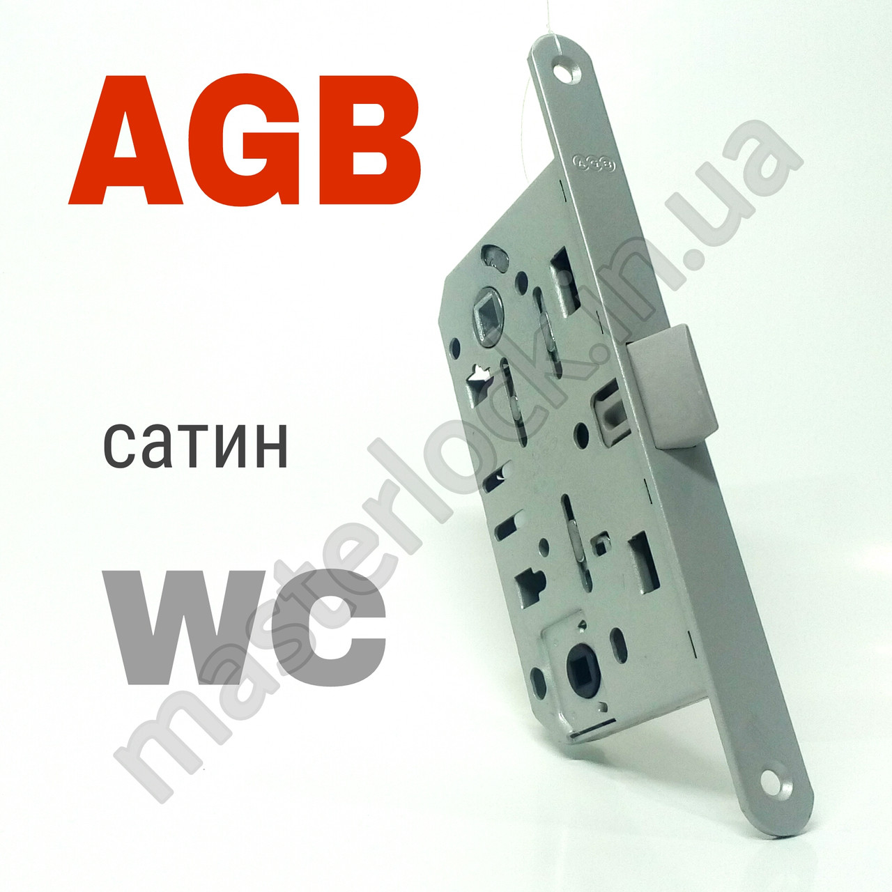 Замок міжкімнатний AGB WC хром матовий MEDIANA EVOLUTION