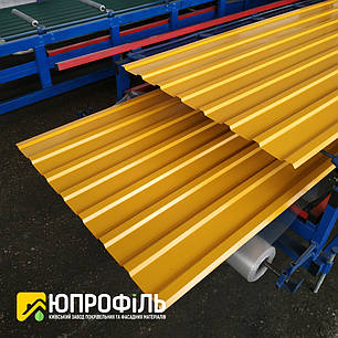 Профнастил покрівельний ПК-20 RAL 1003 жовтий 0.42 мм. на дах профнастил, фото 2