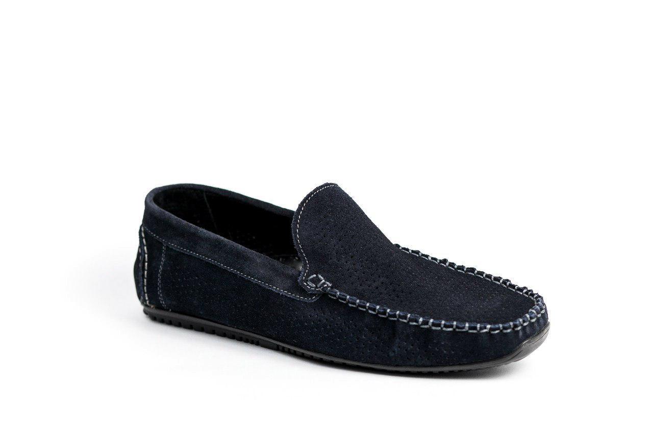 Замшеві Мокасини Prime shoes сині, фото 1