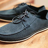 Kadar Мокасини сині з перфорацією 40 розмір - на стопу 26 см, фото 2