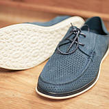 Kadar Мокасини сині з перфорацією 40 розмір - на стопу 26 см, фото 6
