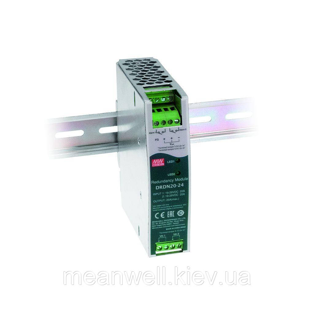 DRDN20-12 Mean Well Діодний міст Redundancy Module DIN-рейки 20A 12В