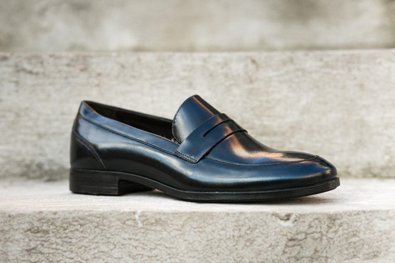 Туфлі лофери, сині., фото 1