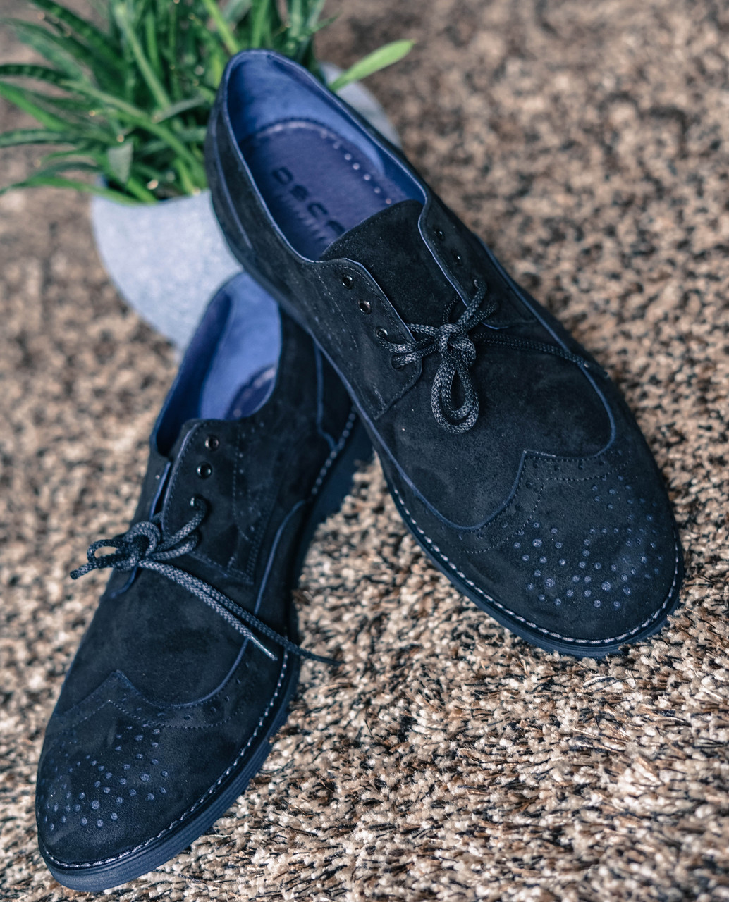 Броги замшеві, чорні., фото 1