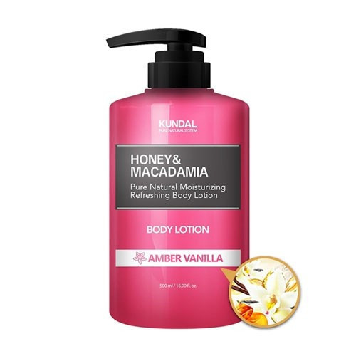 Лосьйон для тіла "Янтарна ваніль" KUNDAL Honey & Macadamia Body Lotion Amber Vanilla 500ml, фото 1