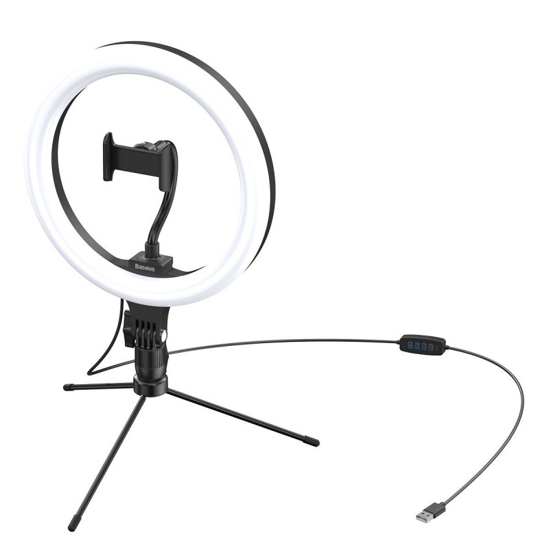 Светодиодная кольцевая LED лампа для фото/видео Baseus Live Stream Holder-Table Stand (CRZB10-A01) - фото 2 - id-p1316535662