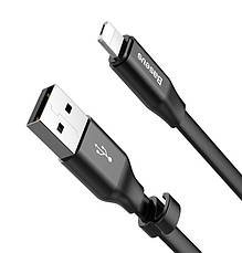 Кабель для зарядки телефона/ смартфона Baseus Micro-USB - Lightning 1.2 м 2 А Чорний (CALMBJ-A01), фото 3