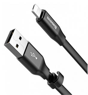 Кабель для зарядки телефона/ смартфона Baseus USB - Lightning/Micro-USB 23 см 2 А Чорний (CALMBJ-01), фото 4