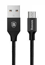Кабель для зарядки телефона/ смартфона Baseus Yiven USB - Micro-USB 2 А 1 м Чорний (CAMYW-A01), фото 3