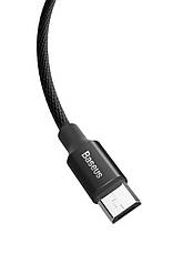 Кабель для зарядки телефона/ смартфона Baseus Yiven USB - Micro-USB 2 А 1 м Чорний (CAMYW-A01), фото 4
