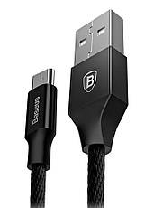 Кабель для зарядки телефона/ смартфона Baseus Yiven USB - Micro-USB 2 А 1 м Чорний (CAMYW-A01), фото 6