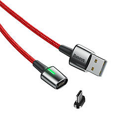 Магнітний кабель для зарядки телефона/ смартфона Baseus USB - Type-C 2 А 2 м Червоний (CATXC-B09), фото 3