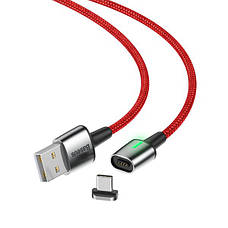 Магнітний кабель для зарядки телефона/ смартфона Baseus USB - Type-C 2 А 2 м Червоний (CATXC-B09), фото 4