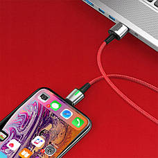 Магнітний кабель для зарядки телефона/ смартфона Baseus USB - Type-C 2 А 2 м Червоний (CATXC-B09), фото 6