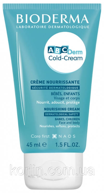 Bioderma ABCDerm Cold-Cream Nourishing Cream Колд Крем Для Обличчя й тела Біодерма АВСДерм 45 мл. ФРАНЦІЯ