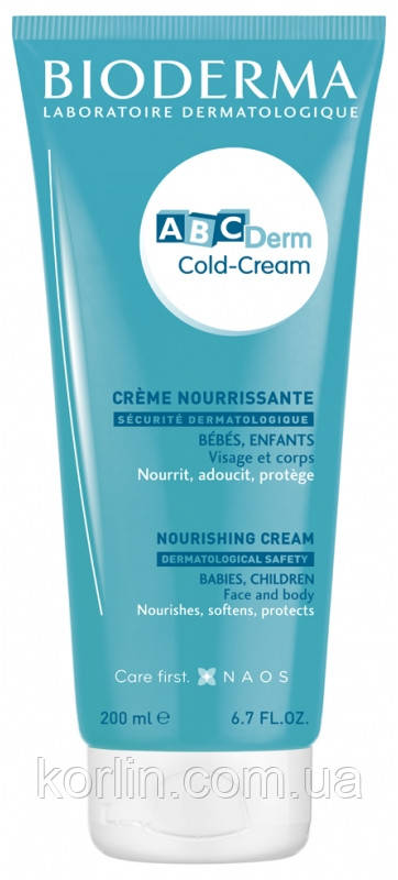 Bioderma ABCDerm Cold-Cream Nourishing Cream Колд-Крем Для Обличчя й тела Біодерма АВСДерм 200 мл ФРАНЦІЯ