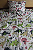 ПОЛУТОРНА постільна Динозавра Бавовна Люкс