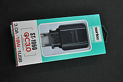 Зарядний пристрій Sertec ST-1060 18W/3.0 A 1 Usb Black