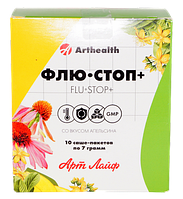 ФЛЮ-СТОП+ застосовуватися в комплексній терапії ГРЗ і ГРВІ, у тому числі, що супроводжуються підвищенням