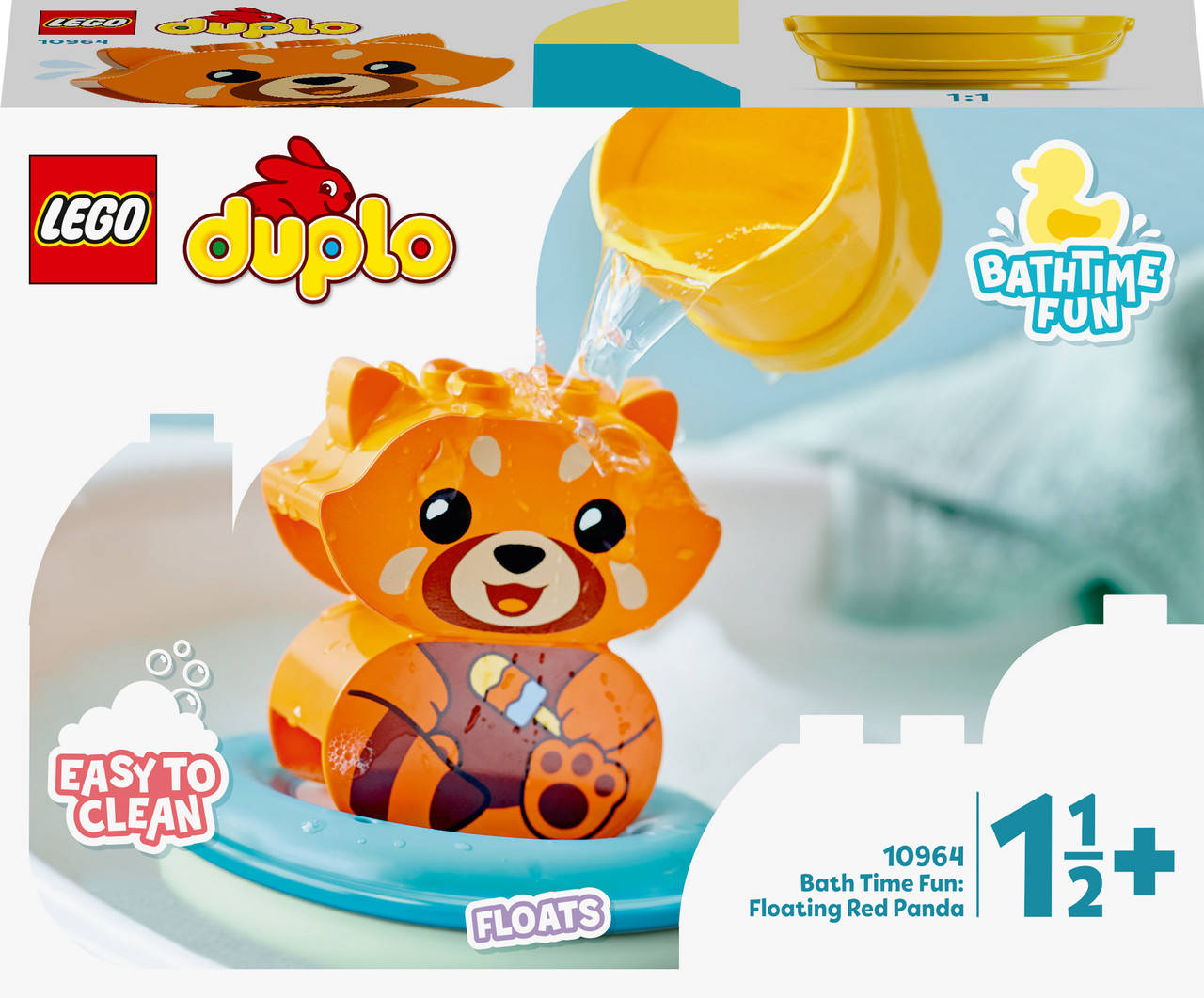 

Конструктор Лего Дупло Веселое купание: Плавающая красная панда Lego Duplo (5 дет) 10964, Красный