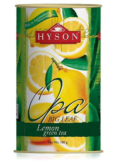 

Чай зеленый листовой Hyson OPA Lemon Green Tea с апельсиновой цедрой 100 г ж/б