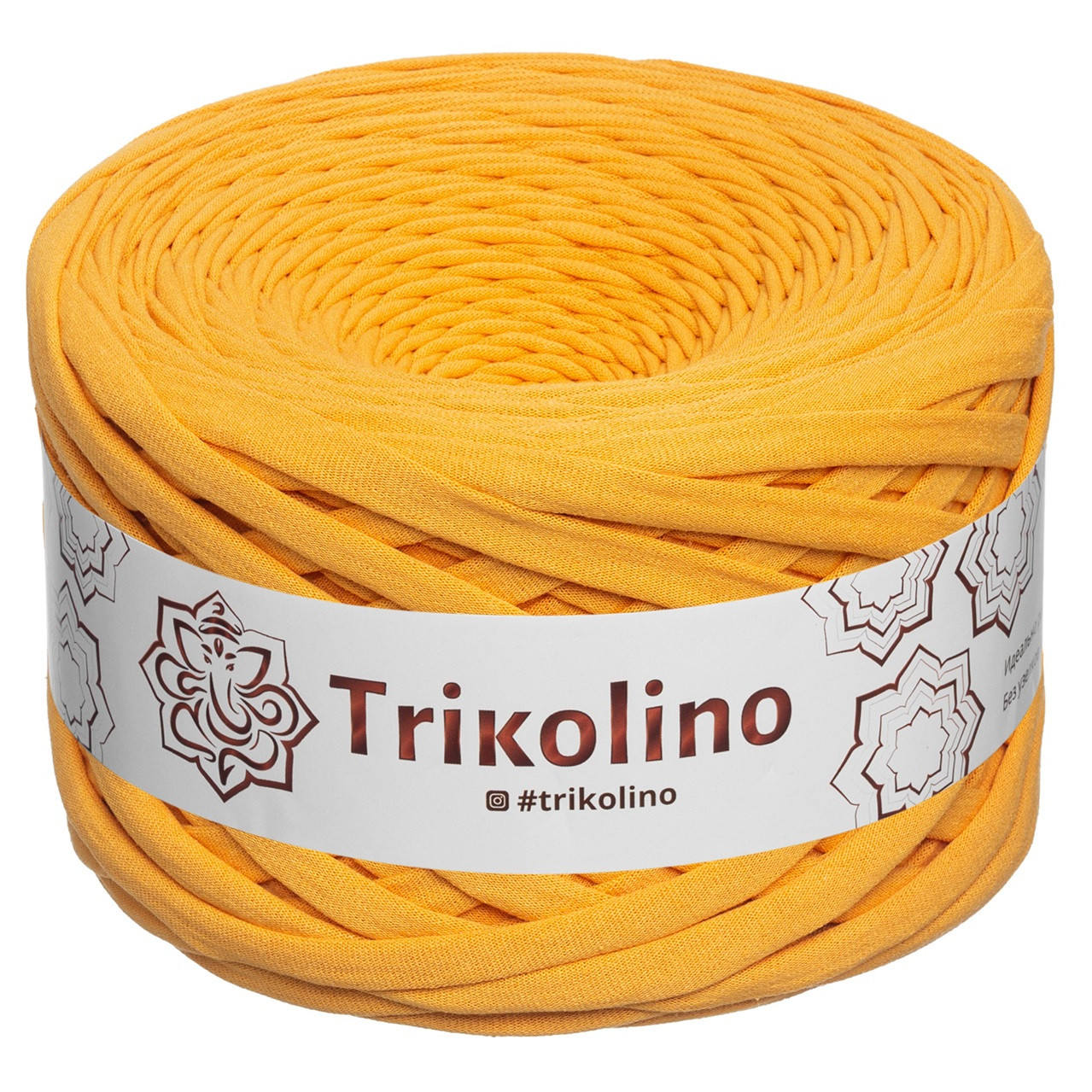 Трикотажна пряжа Trikolino, 7-9 мм., 50 м., Охра, нитки для в'язання