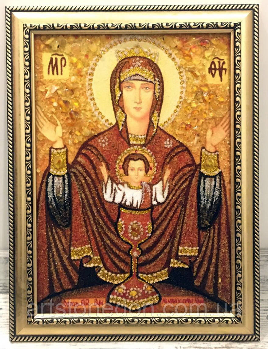 Ікона з бурштину Невпивана Чаша, фото 1