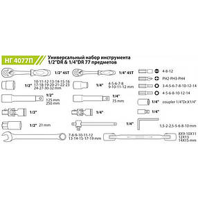 Набір інструментів в кейсі 108 предметів PIECE TOOL SET, фото 3