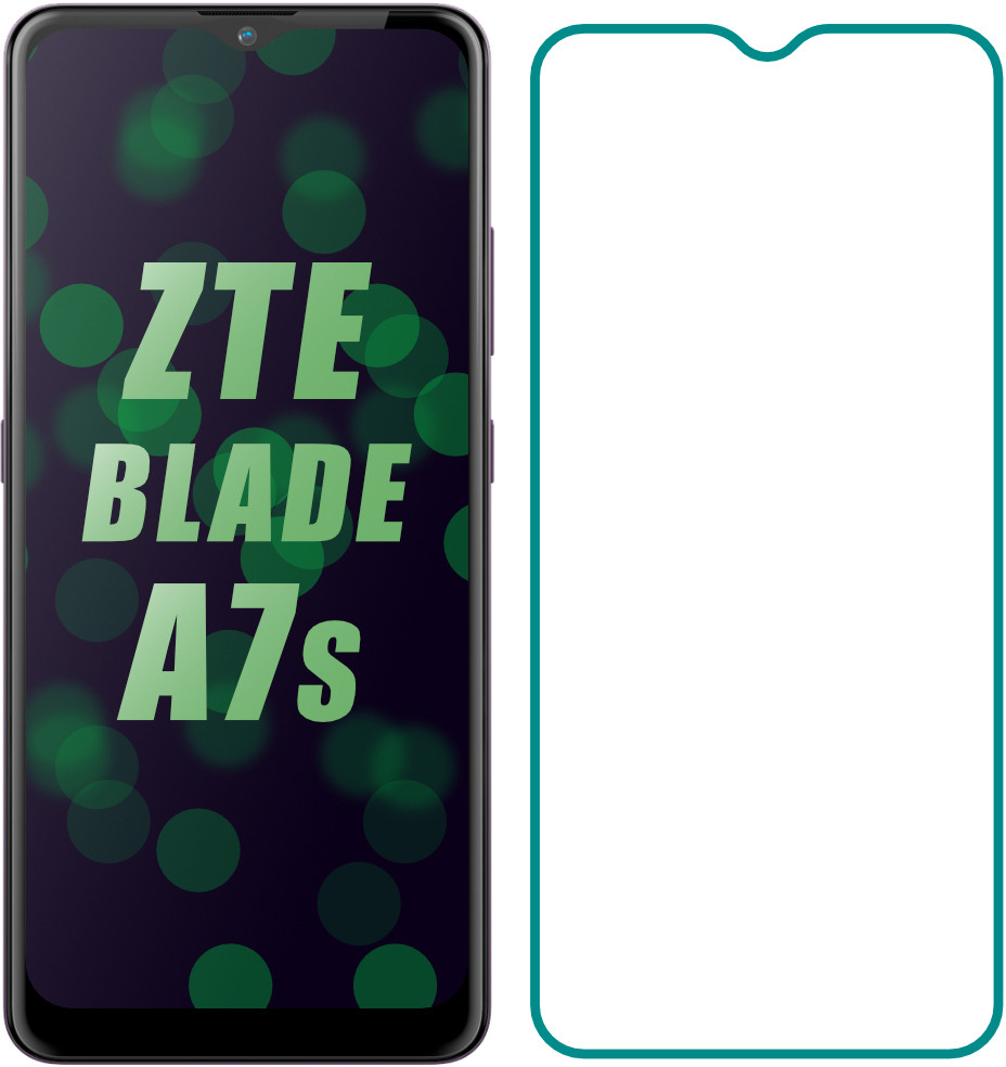 Захисне скло ZTE Blade A7s 2020 (A7020) (Прозоре 2.5 D 9H) (ЗТЕ Блейд А7с)