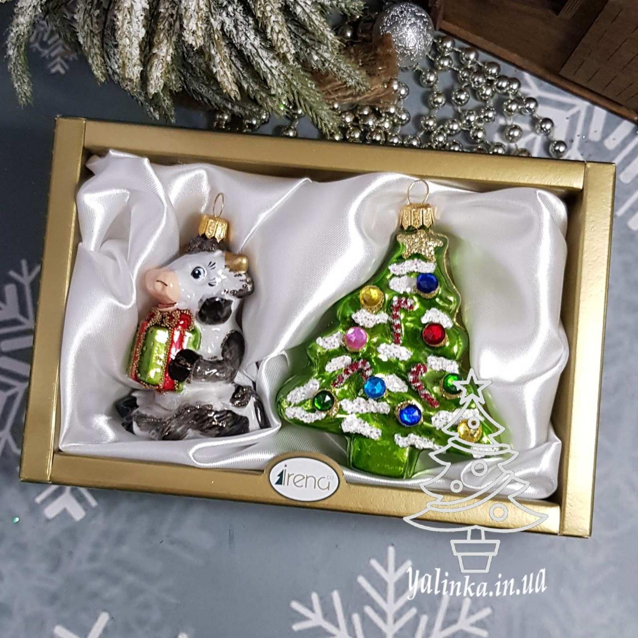 Корова з подарунком + ялинка Irena