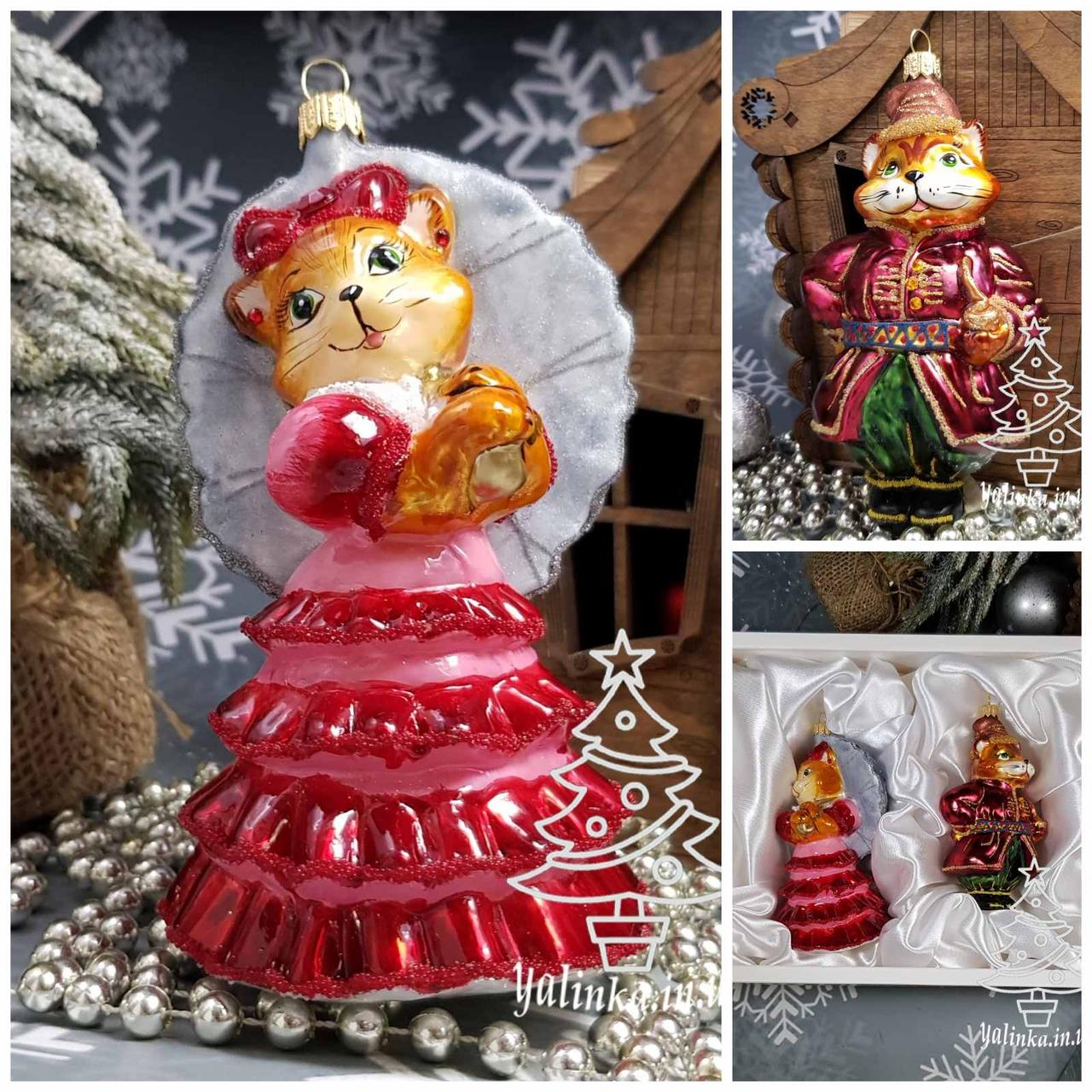 Пан Коцький і кішечка з парасолькою (2шт) кошкін будинок Irena