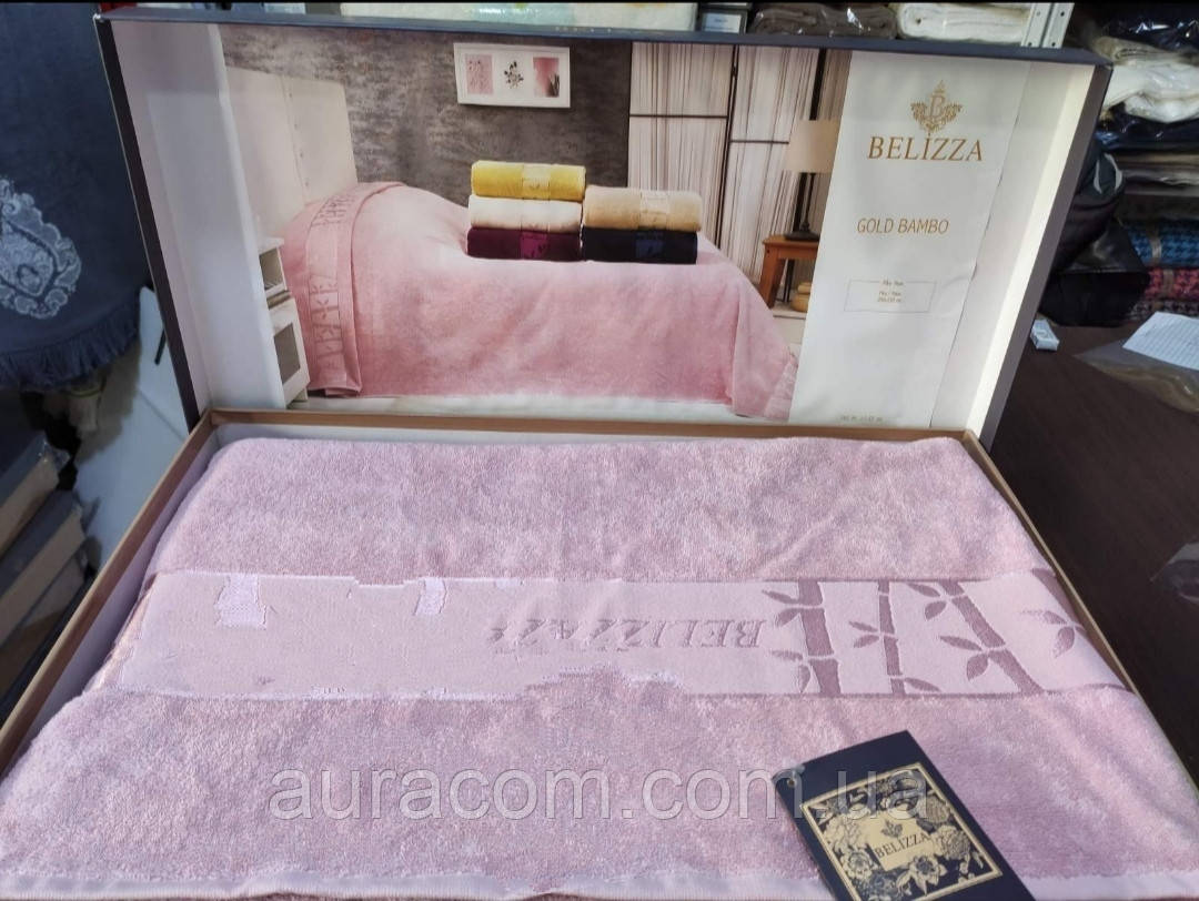 Бамбукова простирадло, розмір 200 х 220 см, Gold Рожева, Belizza, Туреччина, фото 1