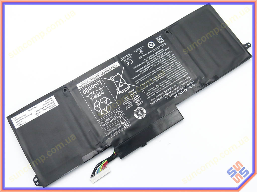 Купить Батарея AP13D3K для ACER Aspire S3-392, S3-392G (7.5V 6060mAh 45Wh).  ORIGINAL, цена 595 ₴ — Prom.ua (ID#435723617)