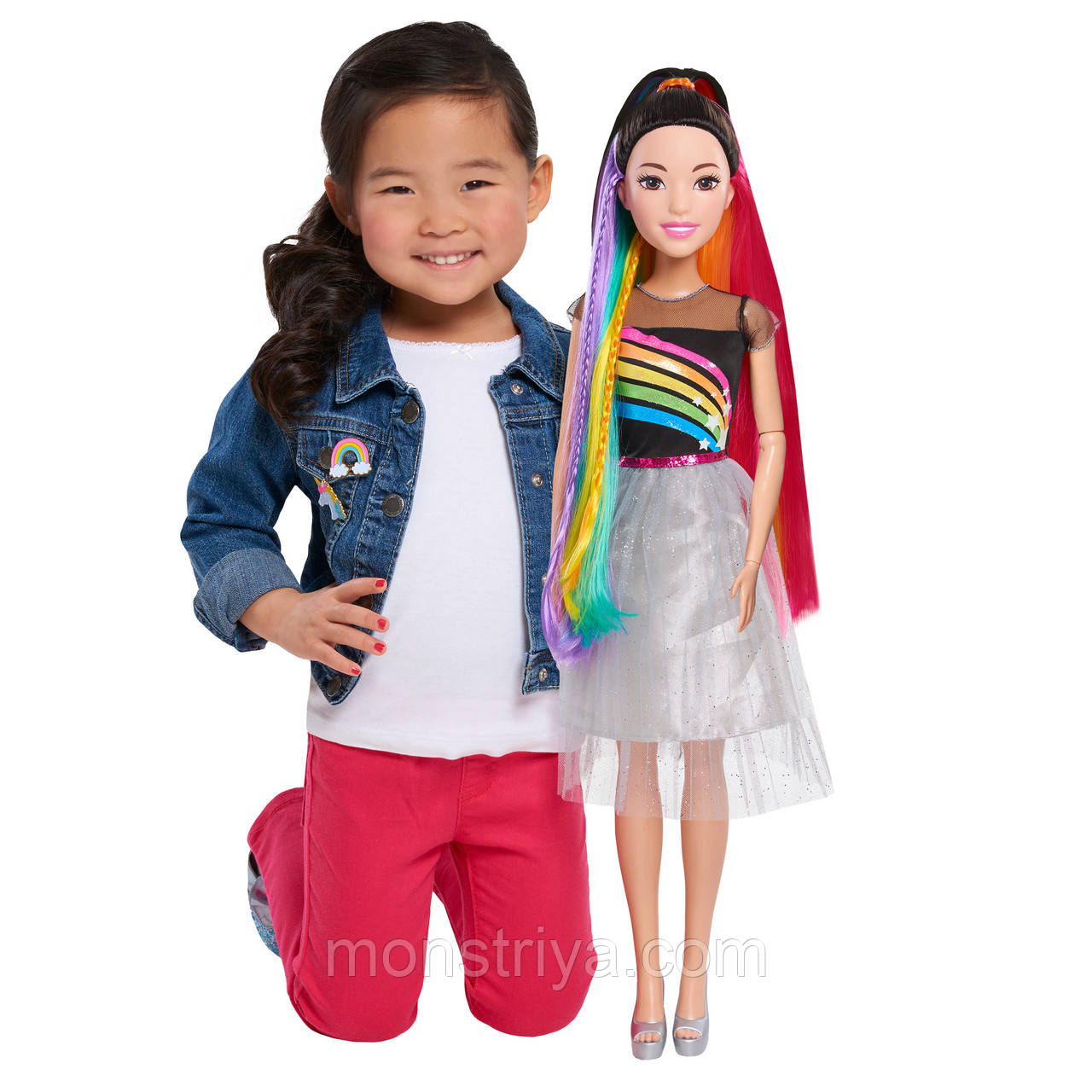 Лялька Barbie Барбі велика райдужна азійка 71