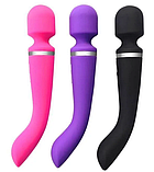 Подвійний вібратор, вагінально кліторальний вібромасажер, інтимні іграшки стимулятори, фото 6