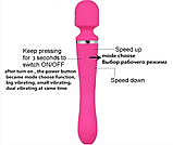 Подвійний вібратор, вагінально кліторальний вібромасажер, інтимні іграшки стимулятори, фото 2