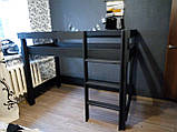 Ліжко двоярусне, ліжко горище дитяче дерев'яне, фото 6