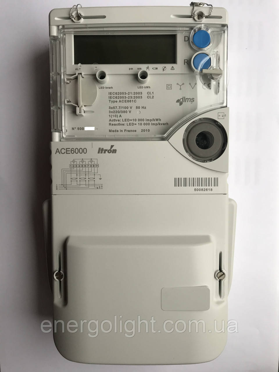 ACE 6000 CT, 1(10) А, клас точності 1, багатотарифний, Itron (Actaris), 2010 р. в.