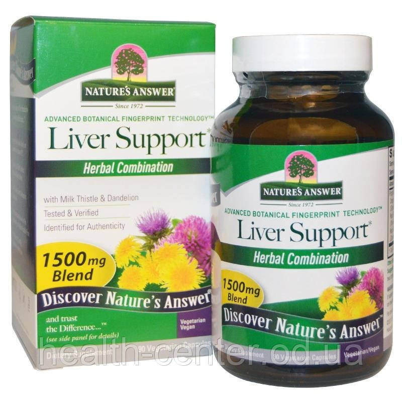 Підтримка печінки Liver Support 90 капс рослинний гепатопротектор  Nature's Answer USA