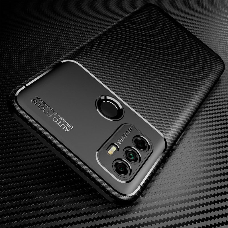 Силіконовий захисний чохол Карбон для Oppo A53 чорний бампер