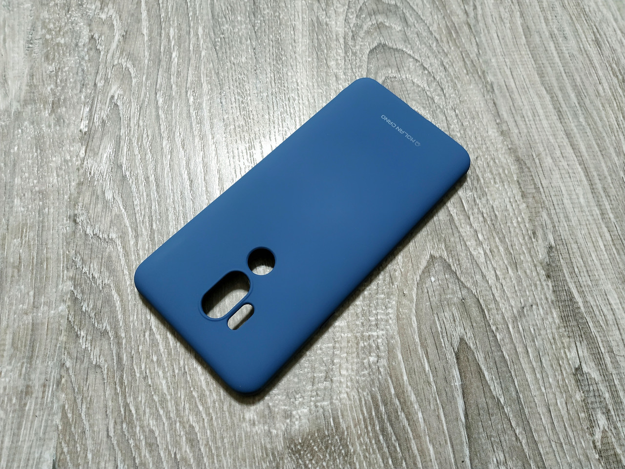 Матовий силіконовий чохол бампер для LG G7 Thinq синій тонкий софт тач